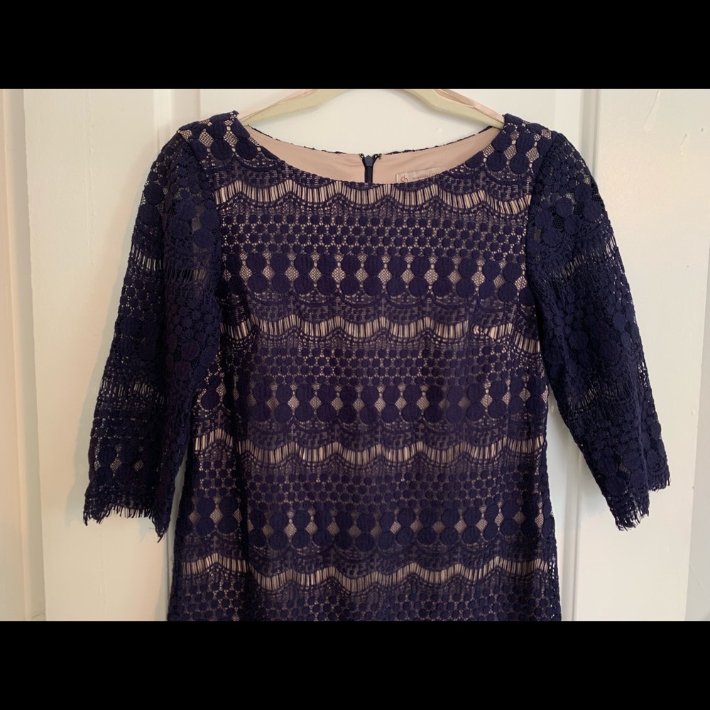 Romantic 6P Navy Dress Barn Dress